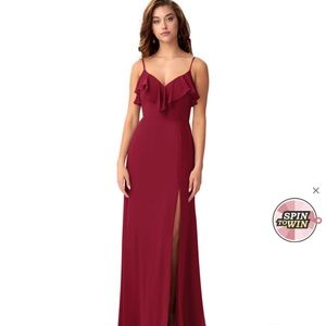 Azazie burgundy Natalia dress size A6